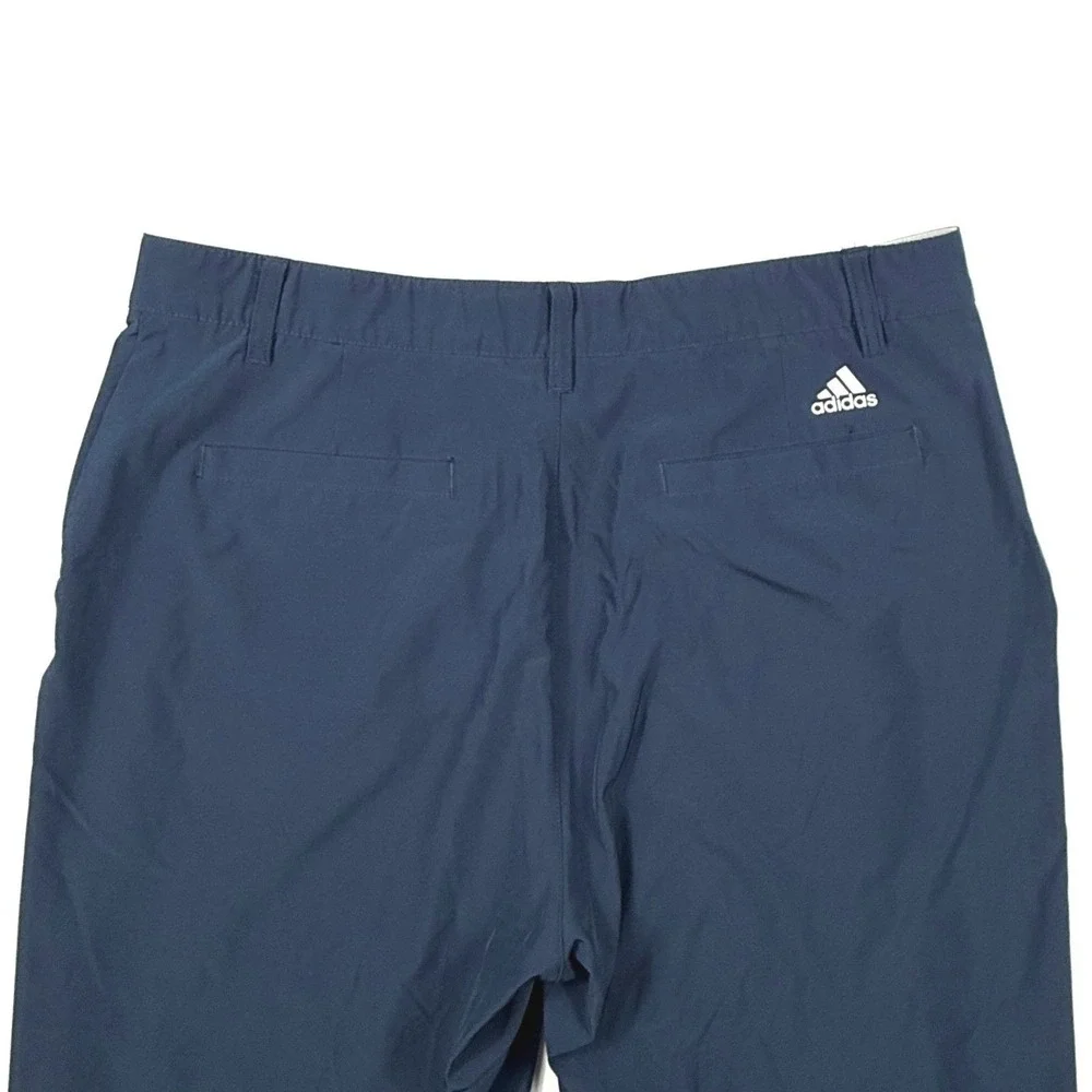 Adidas‎ Golf Pants Navy Blue Performance Stretch Flat Front Trousers Mens Sz 36